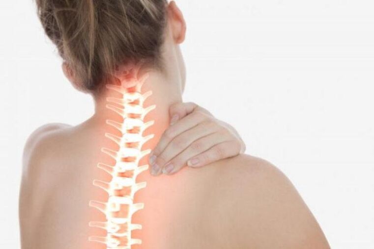 Dolore al collo dovuto all'osteocondrosi